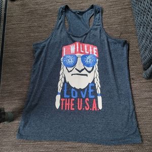 Willie Nelson lg super soft tank top